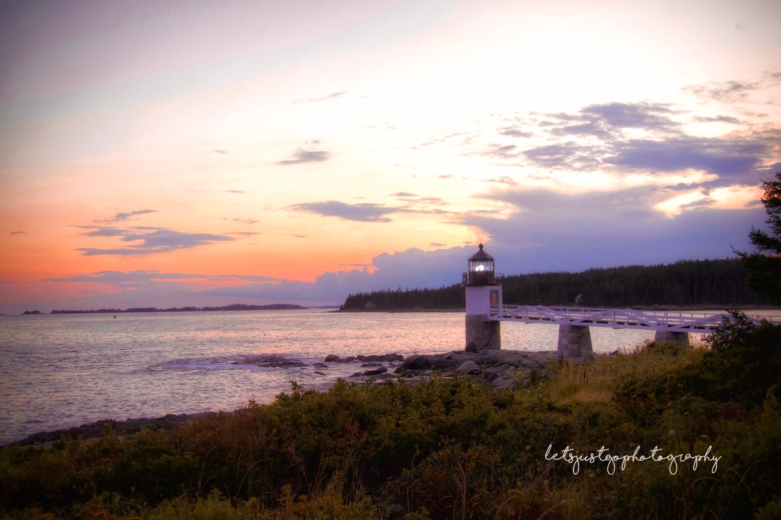 Sunset Over Marshall Point Lighthouse